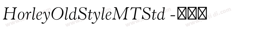 HorleyOldStyleMTStd 字体转换